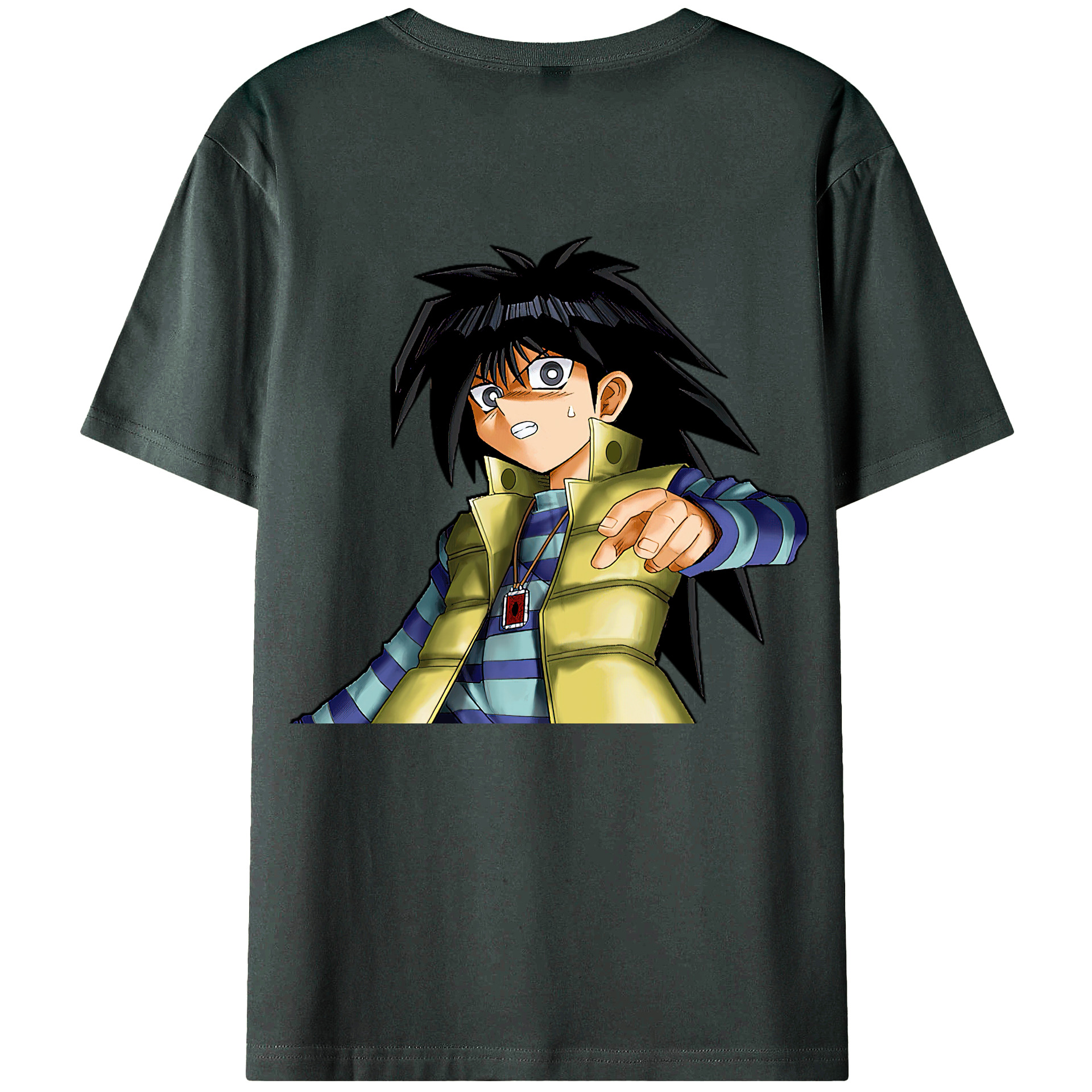（画像用） 遊☆戯☆王 Yu-Gi-Oh! 綿100％ メンズ半袖Tシャツ（バックプリント） 通気性